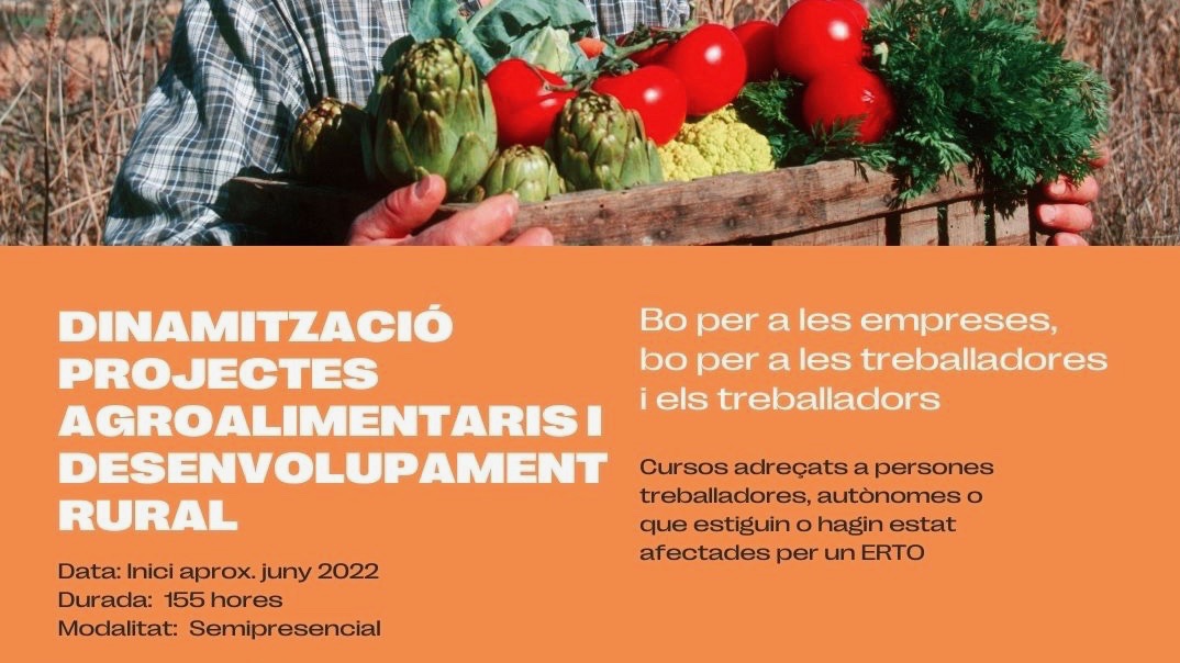 L’Institut Municipal d’Ocupació de Lleida impulsa un curs sobre dinamització de projectes agroalimentaris